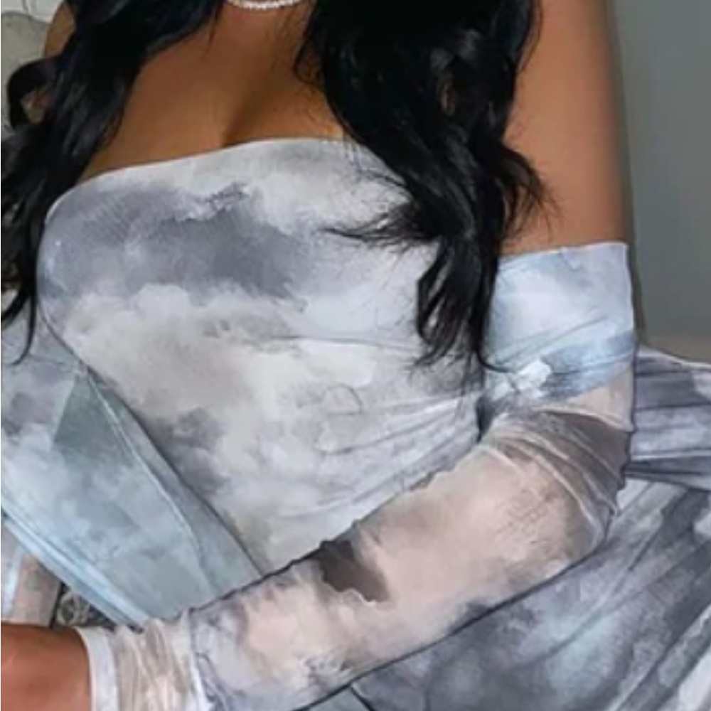 2PIECE TYE DYE DRESS/JACKET